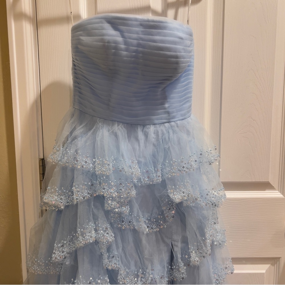 AW Bridal Light Blue Dress with Layers